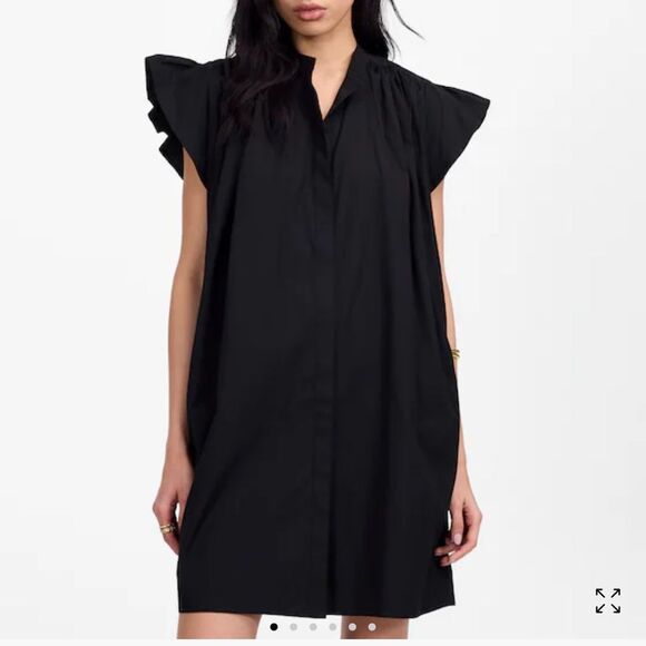 NWT Madewell Dress Flutter Sleeve Button Front Mini M - Picture 1 of 11